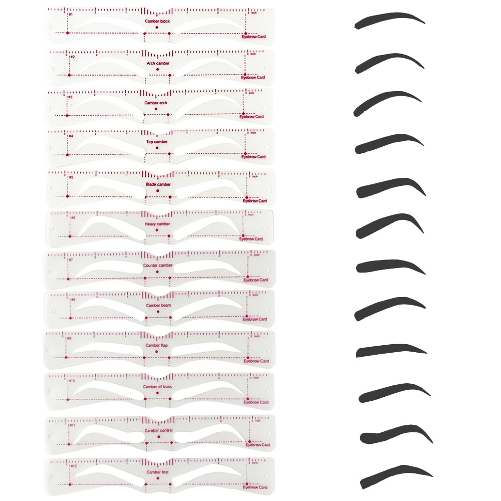 BROWSLUV™  Reusable Eyebrow Stencil Kit (12 pcs) - GET 50% OFF