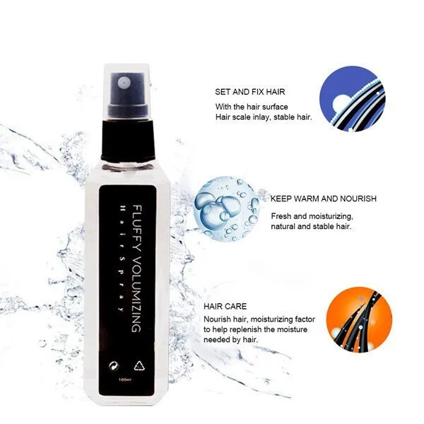 BROWSLUV™ Fluffy Volumizing Hair Spray | Achieve up to 80% more volume