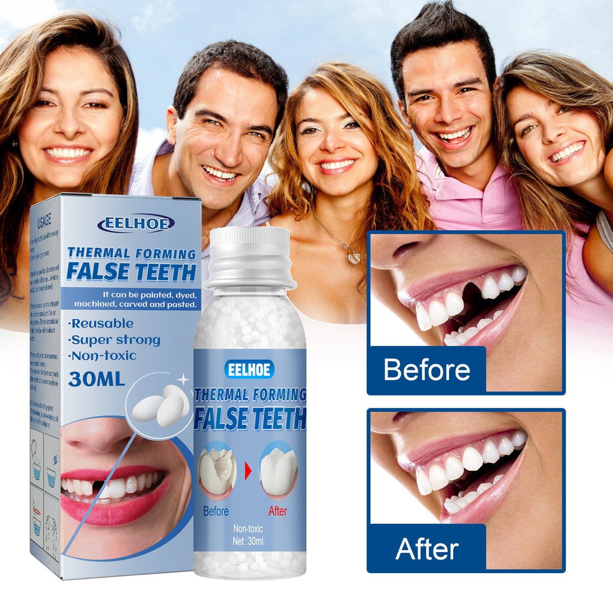 30ml Tooth Repair Kit Teeth Gap False Teeth Solid Glue Adhesive Beauty Tool  Tw