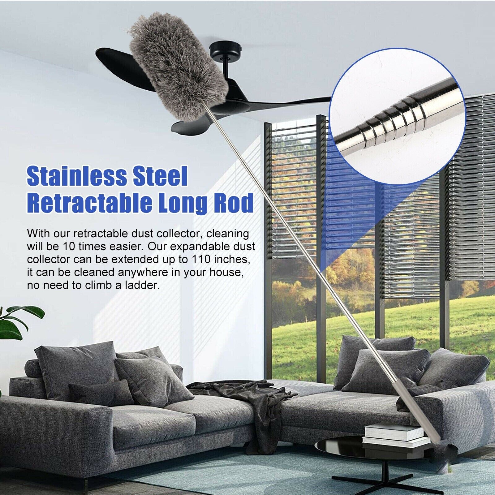 BROWSLUV™ Extendable Ceiling Fan Duster - GET 50% OFF