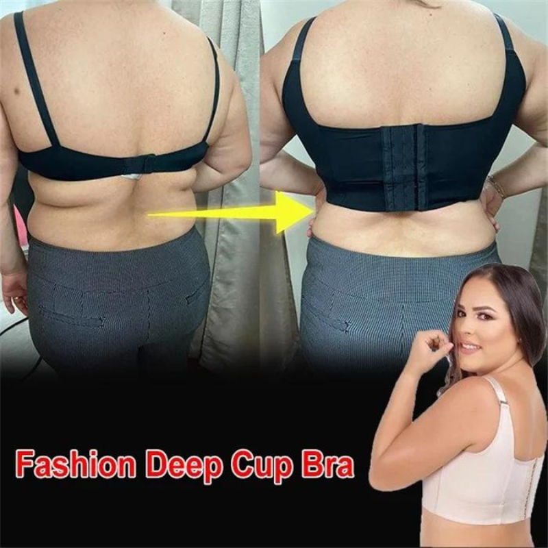 Deep Cup Bra Hides Back Fat Skin Tone Bra Womens Plus Size Bra No
