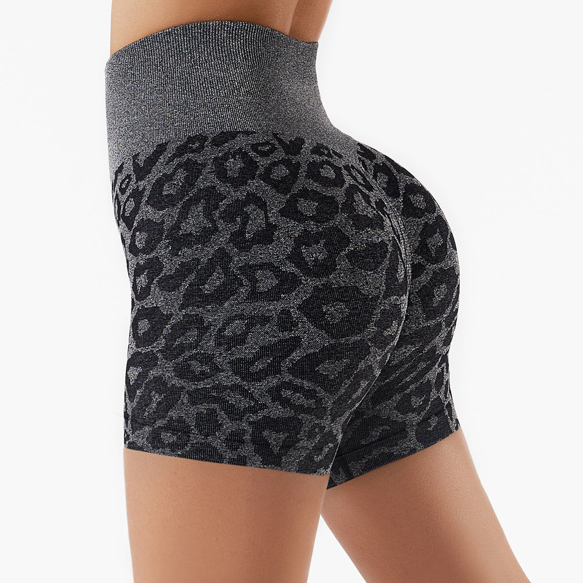 BROWSLUV™  Leopard Seamless Scrunch Butt Shorts