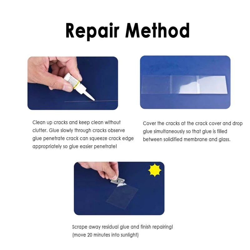 Windshield Scratch Repair Kit Glass Crack Repair Powder Windscreen Tool Car  Window Glass Repair Windshield Repair Kit Windscreen