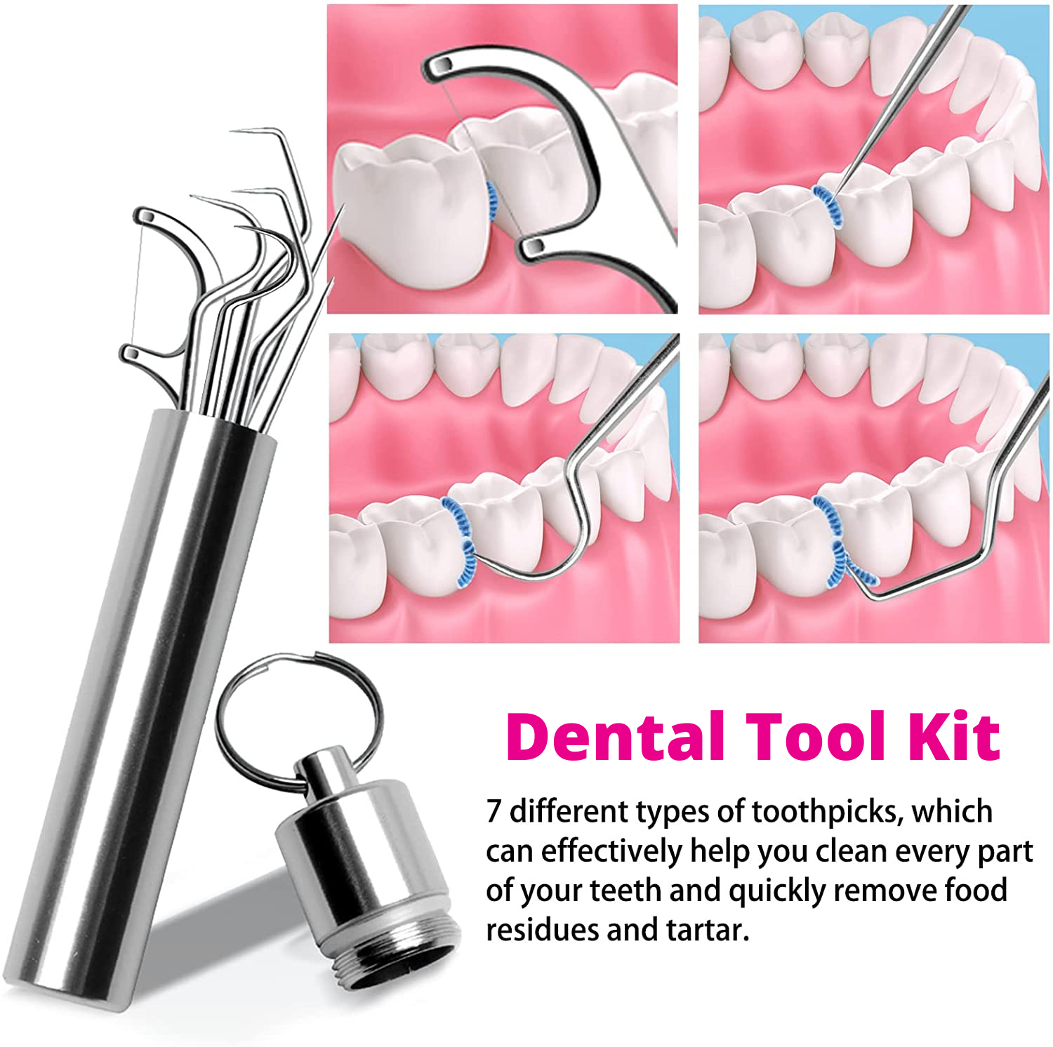 BROWSLUV™ Portable 7 Toothpicks Set