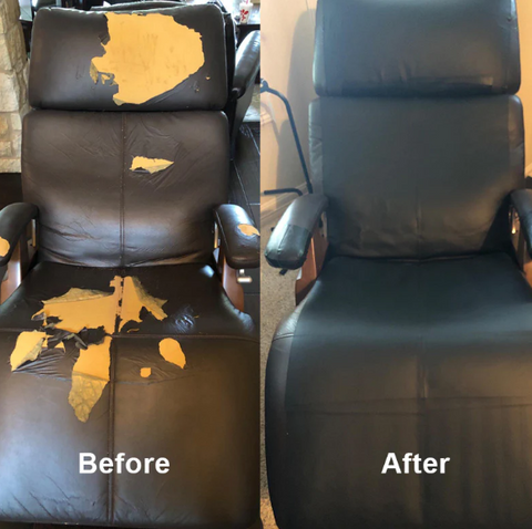 Self adhesive leather repair patch. Make your furniture look like