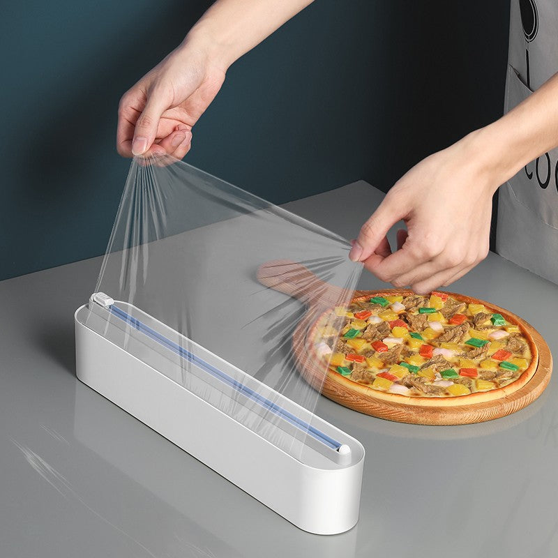 Plastic Wrap Dispenser with Cutter Cling Film Dispener with Magnet